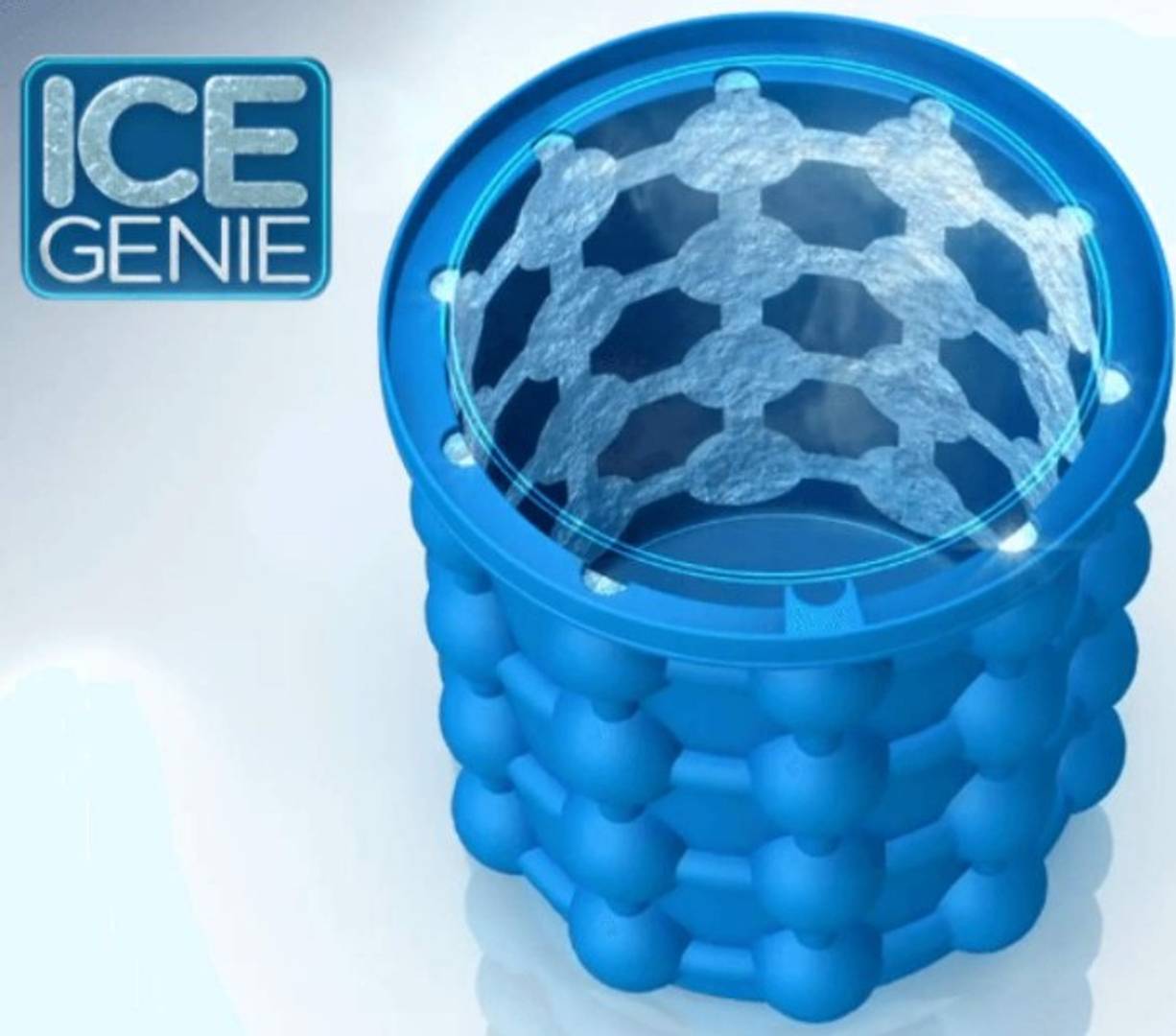 Ice Cube Maker Genie Space Saving Kitchen Ice Bucket Summer Beach Magic ice Box (Multicolor)