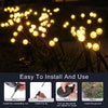 2 Pack Solar Powered Firefly Lights Waterproof