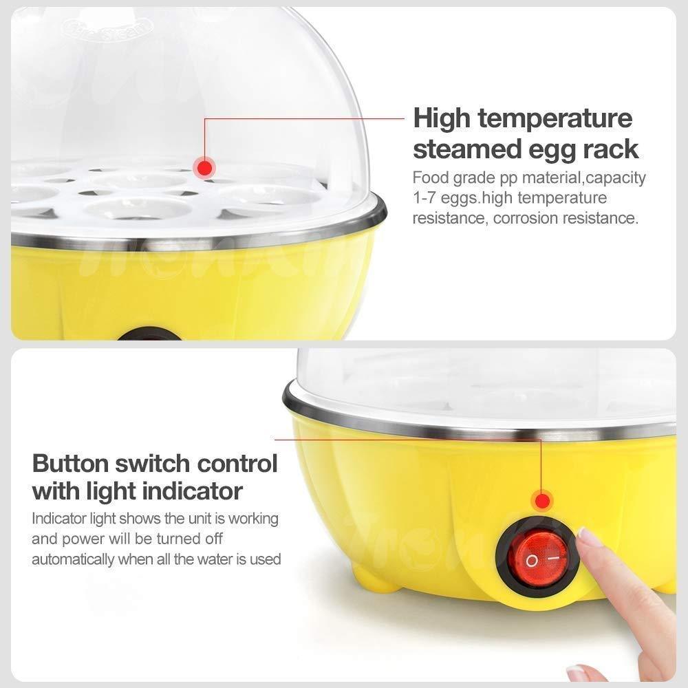 Plastic Mini Electric 7 Egg Poacher Steaming, Cooking, Boiling for Home,(Multicolour) askddeal.com