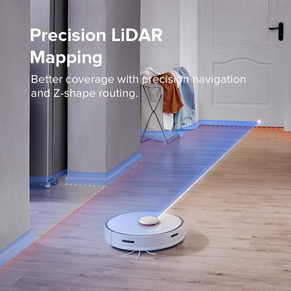 Robot Vacuum Cleaner and Mop with E-Tank | Smart Dry Robotic Vacuum Cleaning Sweeper for Hard Floor & Thin Carpet, Remote Operation, High Suction and smart Moping askddeal.com